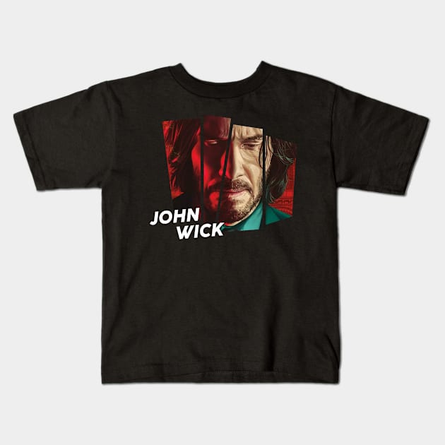 John Wick Kids T-Shirt by Aldyz